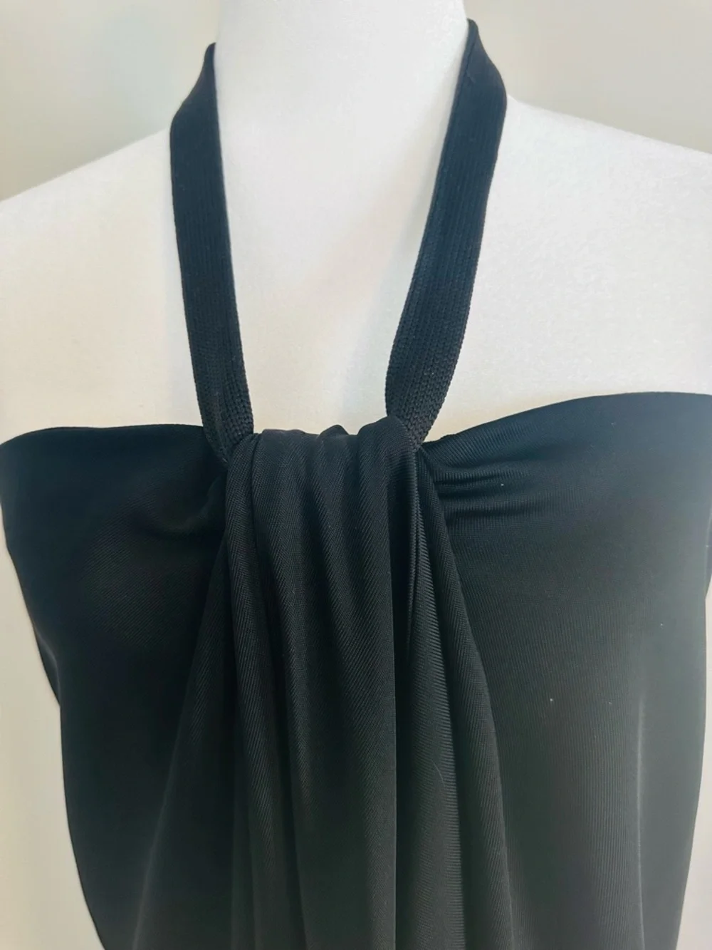 Balenciaga Paris Black Halter Neck Draped Dress 42 Large - Picture 4 of 9
